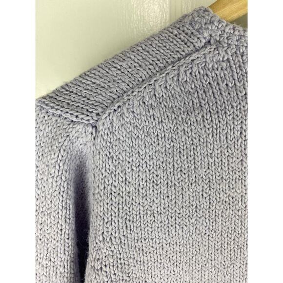 Leon Levin Women's S Lavendar Purple Hand Loomed Button Up Cardigan Sweater - Picture 4 of 5